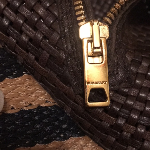 Burberry Prorsum Woven Wedge Peep Toe Ankle Boots - Picture 6 of 10